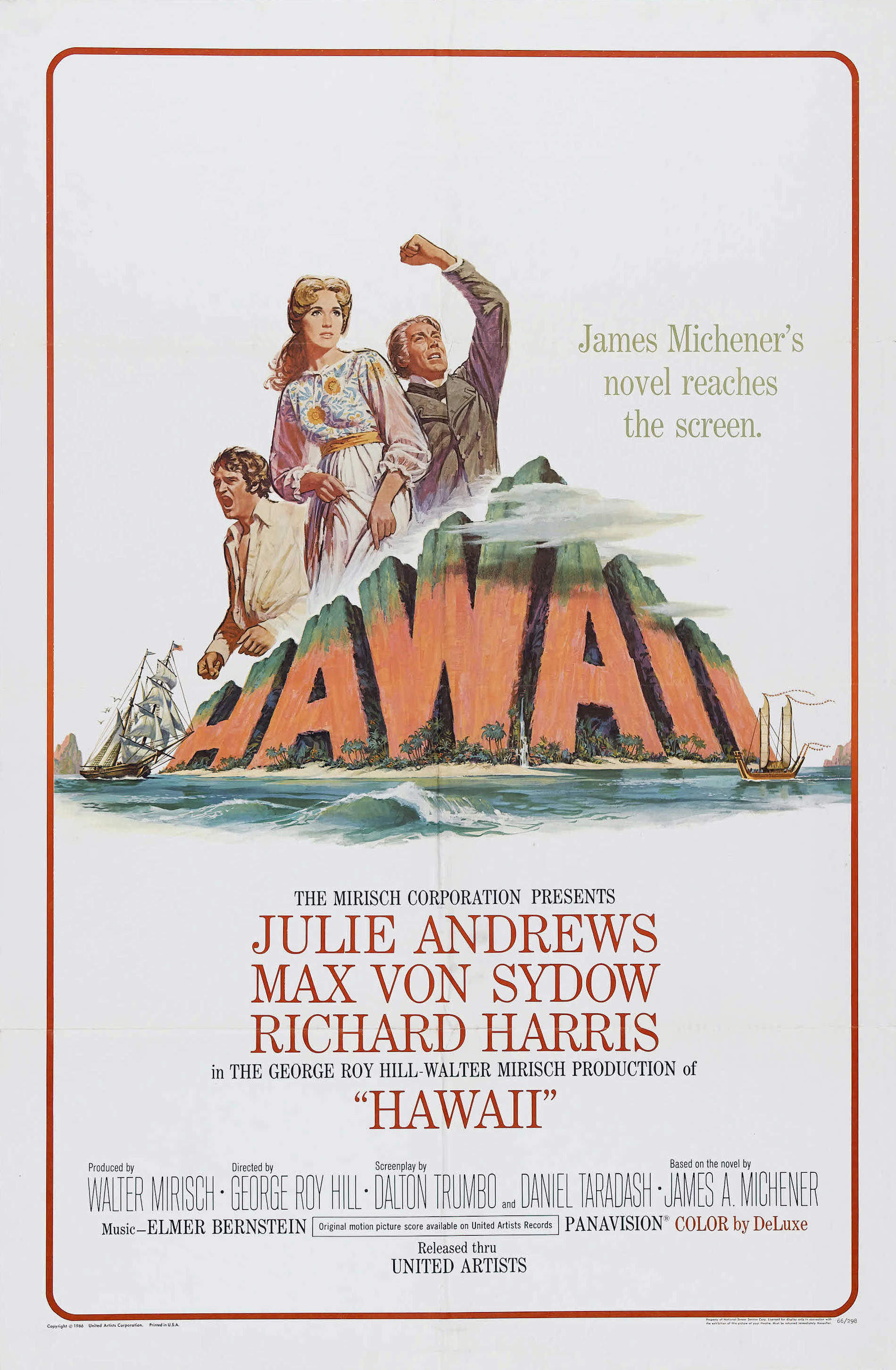 Hawaii 1966 Julie andrews, Max von sydow, roy hill