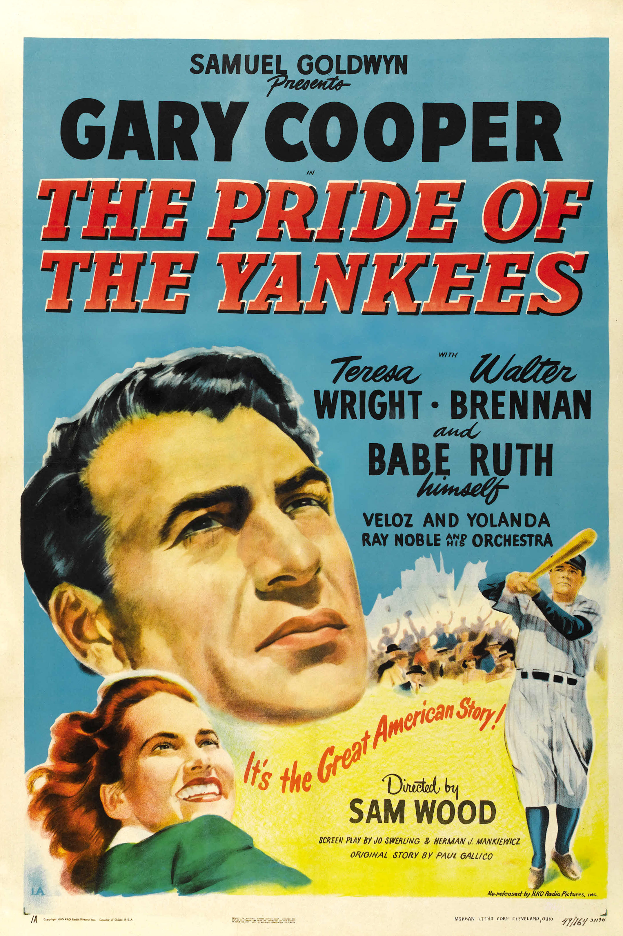 Image result for pride of the yankees poster