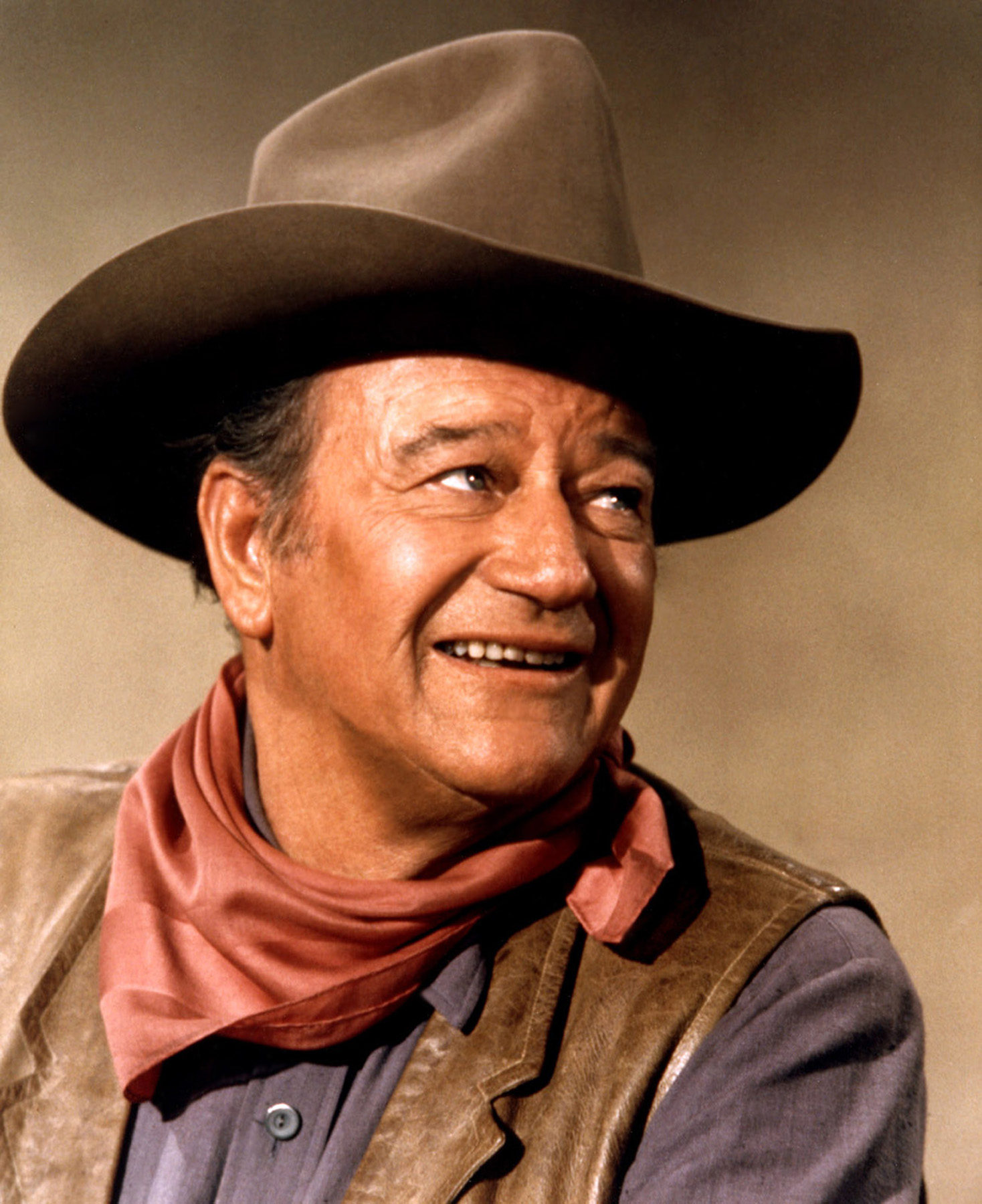 John Wayne con il suo cappello da caw boy