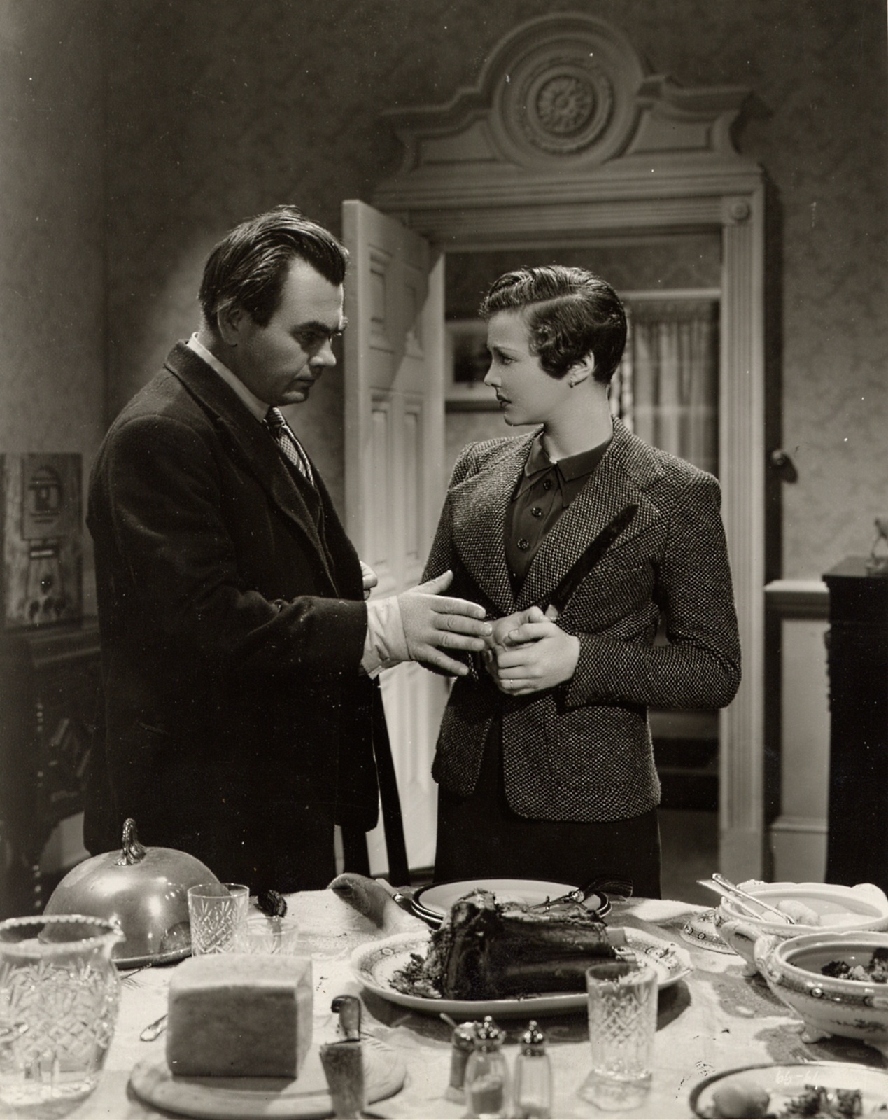 Oskar Homolka and Sylvia Sidney in Sabotage (1936, dir. Alfred Hitchcock)